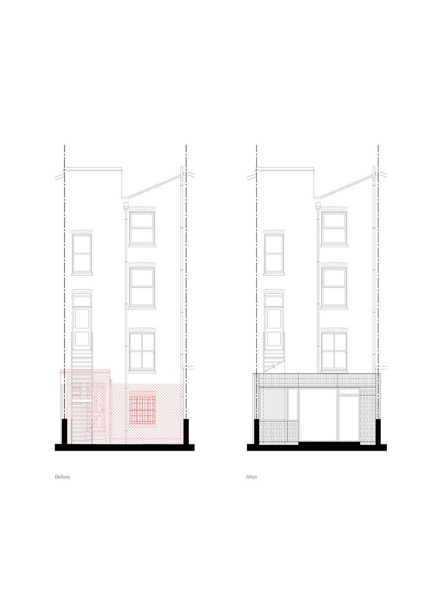 AFL_House-for-a-Stationer_Drawing_Caption-Rear-Elevation-Before-_-After