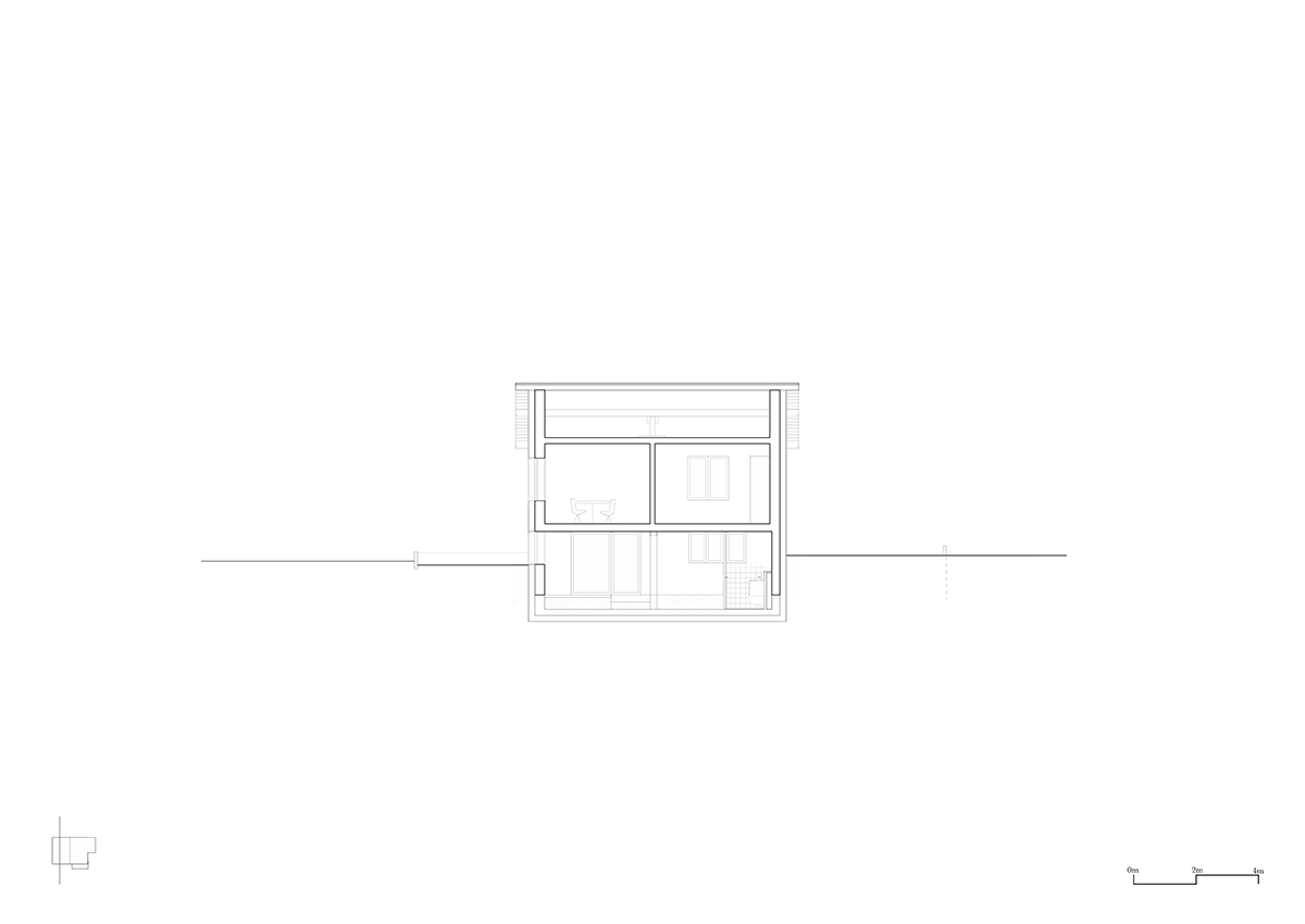 Conversion-of-a-workers-villa_Transversal-Section
